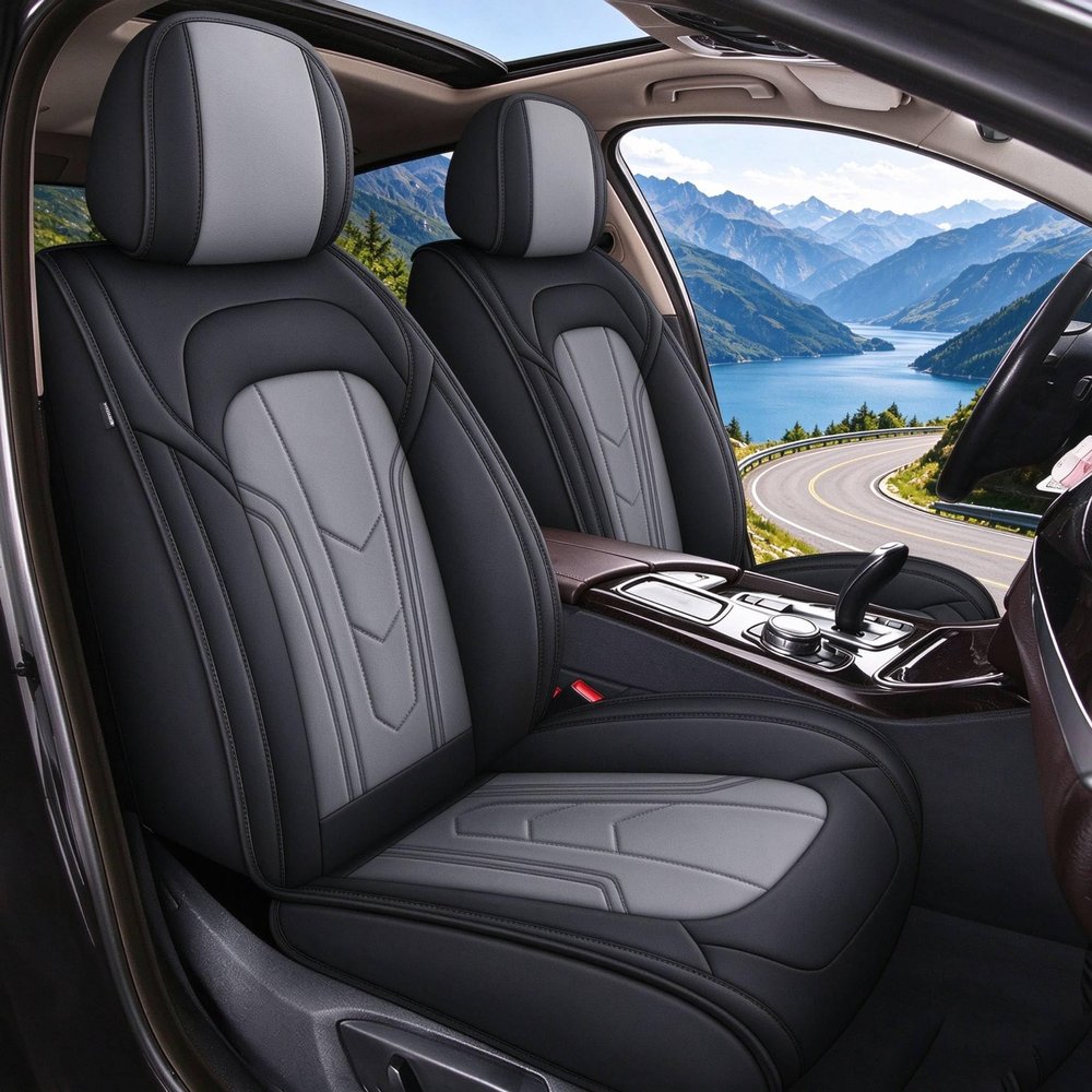 Seat Covers for Jeep Compass 2012-2027 Full Set Faux Leather