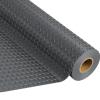 SHNOSU Garage Floor Mat 2.8mm Diamond Plate Waterproof Flooring Roll PVC Rubber Mat for Under Car, Heavy Duty Non-Slip Floor Protector for Garage, Warehouse, Gym, Basement (Grey, 3FTx55FT) view 1