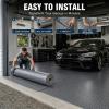 SHNOSU Garage Floor Mat 2.8mm Diamond Plate Waterproof Flooring Roll PVC Rubber Mat for Under Car, Heavy Duty Non-Slip Floor Protector for Garage, Warehouse, Gym, Basement (Grey, 3FTx55FT) view 3