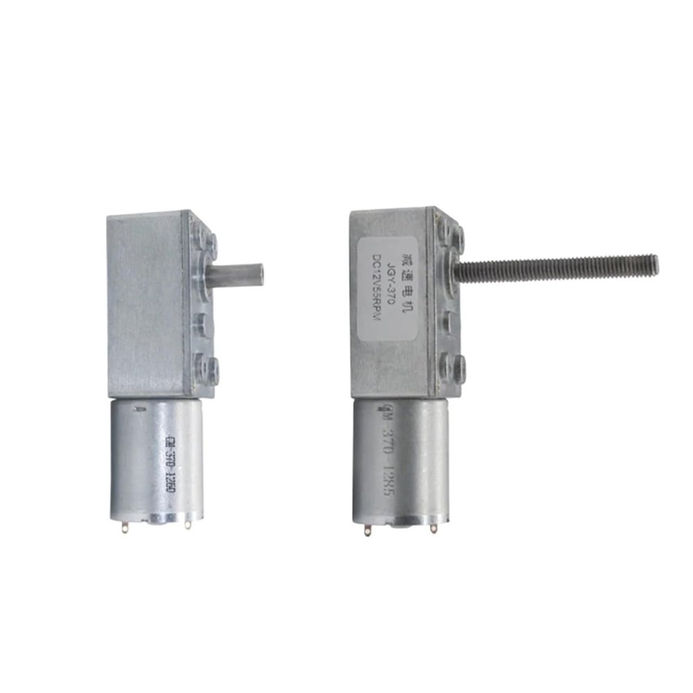 JGY370 DC6/12/24V M6x50/Regular shaft 2-150 RPM High Speed Reducer Metal Gear Motor Reversible Low Speed Worm Gear Motor(M6 x50 shaft,6 RPM,DC 24 volt)