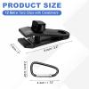 PATIKIL 12 Set Tarp Clips Bungee Cords with 4.4 x 2.4cm / 1.73 x 0.94 Inch Carabiners, Tent Clip Secures Tarps for Camping Awnings Caravan Canopies Car Covers, Black view 2