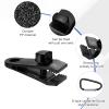 PATIKIL 12 Set Tarp Clips Bungee Cords with 4.4 x 2.4cm / 1.73 x 0.94 Inch Carabiners, Tent Clip Secures Tarps for Camping Awnings Caravan Canopies Car Covers, Black view 3