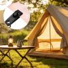 PATIKIL 12 Set Tarp Clips Bungee Cords with 4.4 x 2.4cm / 1.73 x 0.94 Inch Carabiners, Tent Clip Secures Tarps for Camping Awnings Caravan Canopies Car Covers, Black view 4