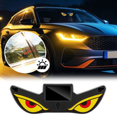 Devils Eyes Light for Cars Windshield, LED Eyes Light for Small Medium Cars, Blinking Rear Window Lamp for SUVs Trucks, Cool Car Accessories for Cars Windshield Rear Window (White#C)