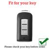 Jinhon for Mitsubishi Bling Car Key Fob Cover Case Fit for Mitsubishi Outlander Eclipse Cross Lancer Mirage Triton Pajero Sport Key Protective Cover Keychain Key Shell Accessories 3 Button F White view 2