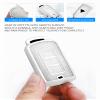 Jinhon for Mitsubishi Bling Car Key Fob Cover Case Fit for Mitsubishi Outlander Eclipse Cross Lancer Mirage Triton Pajero Sport Key Protective Cover Keychain Key Shell Accessories 3 Button F White view 4