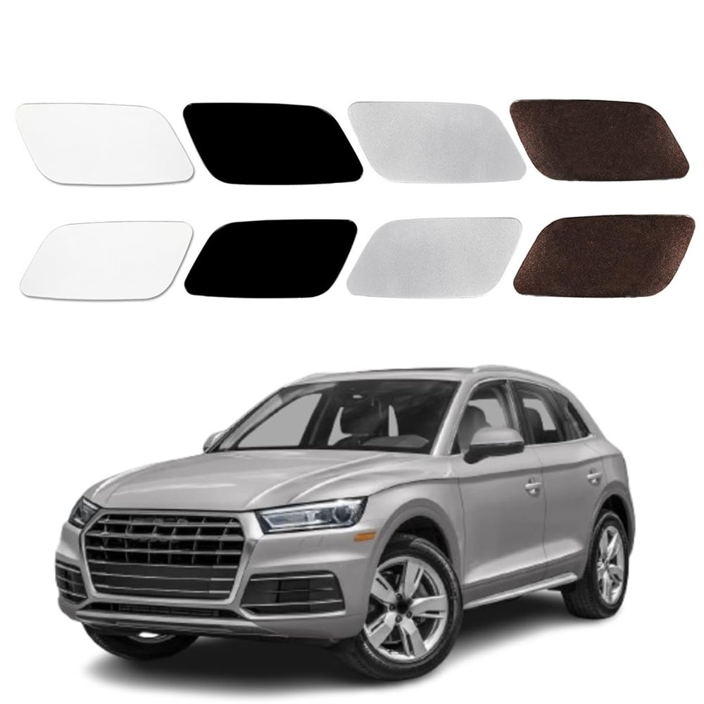AUPSPUD Front Bumper Headlight Washer Cover Cap for Audi Q5 2018 2019 80A807753 80A807754 (Unpainted, Left)
