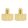 Tomotato 2pcs R32 Adapter, Brass Refrigerant Adapter W21 to 1/4 SAE for R134A R32 R12 R1234YF Air Conditioning AC Vacuum Pump and Refrigerant Tank Fitting Connector view 1