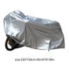 Silver Motorcycle Cover Waterproof 230x130cm, Heavy Duty Outdoor Scooter Tarpaulin for Rain Snow Sun Protection, Fit for Motorcycles Scooters and view 2