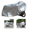 Silver Motorcycle Cover Waterproof 230x130cm, Heavy Duty Outdoor Scooter Tarpaulin for Rain Snow Sun Protection, Fit for Motorcycles Scooters and view 3