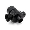 Universal Dual Port Blow Off Valve 25mm Black Diverter Dump BOV Adaptor YC100363-BK view 3