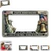 250th Anniversary Commemorative License Plate Frame, United States 250 Year American Car Plate Frame, Vintage 1776-2026 USA Flag Car Tag Holder, for Cars Trucks Suvs, Screws Included (a) view 1