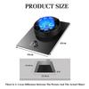 43CM Gas Cooker,5.2KW 9-cavity Fire Ring Frying Pan,Tempered Glass Dining Table Cooking,with Flameout Protection Device,Gas/LP Conversion Stove(LPG) view 2