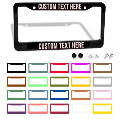 Made In USA Custom Personalized License Plate Frame, 2 Mount Holes