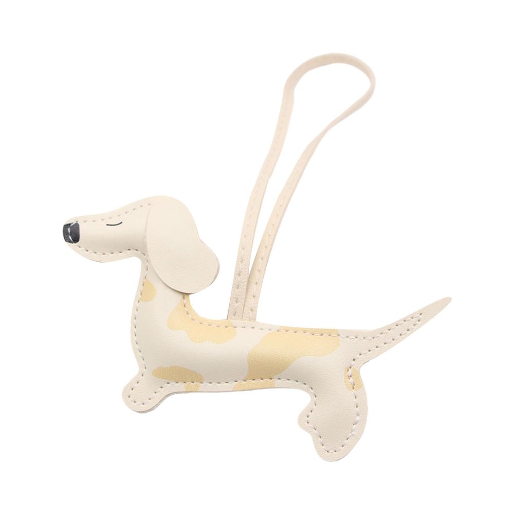 SVORTEKA Sturdy Pu Leather Dachshund Keychain with Double Sided 3d Design Perfect for Personalizing Keys Bags Accessories