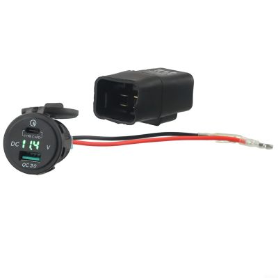 1PCS Motorcycle for QC3 0 Fast Charger Relay TYPE C USB Quick Charging 1 5A 5V 12V 22A Compatible For Kawasaki Versys650 1000 Ninja650 Ninja400 Black Easy Install