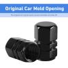 Miuttop 12PCS Car Tire Valve Stem Caps, Tires Air Cap Aluminum Alloy Tire Stem Valve Caps with Rubber O-Ring, Universal Tires Air Cap, Leak-Proof Wheel Valve Covers for Cars, SUV, Truck, Bike (Black) view 4