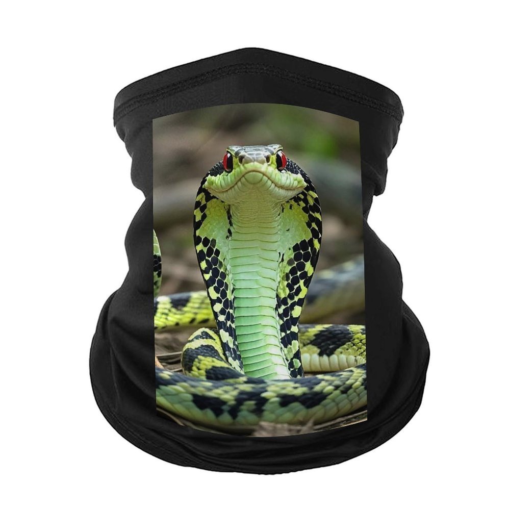 Cobra Snake Balaclava Face Mask Windproof Neck Gaiter Breathable Scarf Face Covering for Cycling