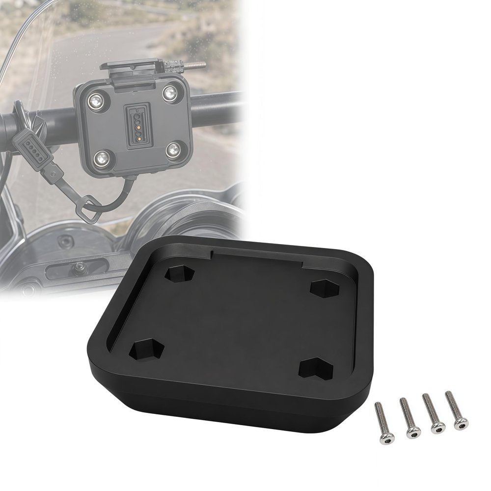 Motor Mount to Car Mount Adapter Compatible with Garmin Zumo XT, Motorcycle GPS Bracket Adapter for Car Suction Cup Mount, Navigation Holder Conversion Plate for Vehicle Windshield Mount Setup