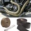 FTCYM Car Motorcycle Thermal Stainless Ties Incombustible Turbo Manifold Heat Exhaust Wrap Tape Motorcycle Accessories Auto Parts(Brown) view 3