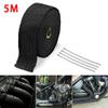 FTCYM Motorcycle5M Roll Fiberglass Heat Shield Exhaust Header Pipe Heat Wrap Tape Thermal Protection Ties Kit Exhaust Pipe Insulat(Brown) view 4