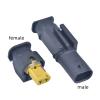 1 Set 2 Pin Automotive Fuel Injector Connector 4F0973702A 07P973702(Female,1 set) view 3
