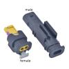 1 Set 2 Pin Automotive Fuel Injector Connector 4F0973702A 07P973702(Female,1 set) view 4