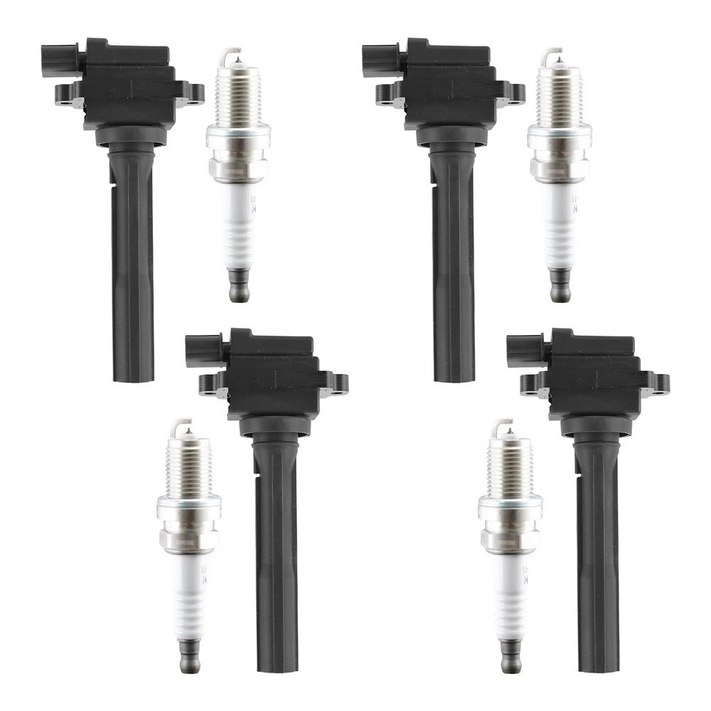 AParts UF237+7090 Ignition Coil Pack and Iridium Spark Plug for Chevrolet Tracker 2001-2003, Suzuki Vitara 2000-2003, Aerio 2004-2007 2.0L 2.3L Set of 4