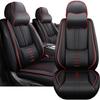 LOUXRBJ Fit for Toyota Prius v 2012-2017 Car Seat Covers,Waterproof Leather Seat Covers,Anti-Slip Car Seat Protectors,Airbag Compatible,Front Set with Pillows(2 Seats/Black+Red) view 1