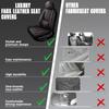 LOUXRBJ Fit for Toyota Prius v 2012-2017 Car Seat Covers,Waterproof Leather Seat Covers,Anti-Slip Car Seat Protectors,Airbag Compatible,Front Set with Pillows(2 Seats/Black+Red) view 3