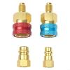 Noteflora For R1234YF To R134a Air Conditioning Adapter Kit, High Low Pressure Side Solid Brass Connectors With Knurled Grip And Green O-Ring For Automotive Use view 2