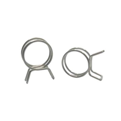 10Pcs 5mm-14mm Hose Clamp Stainless Steel Tube Spring Clips Fuel Line Hose Clamps(6mm)