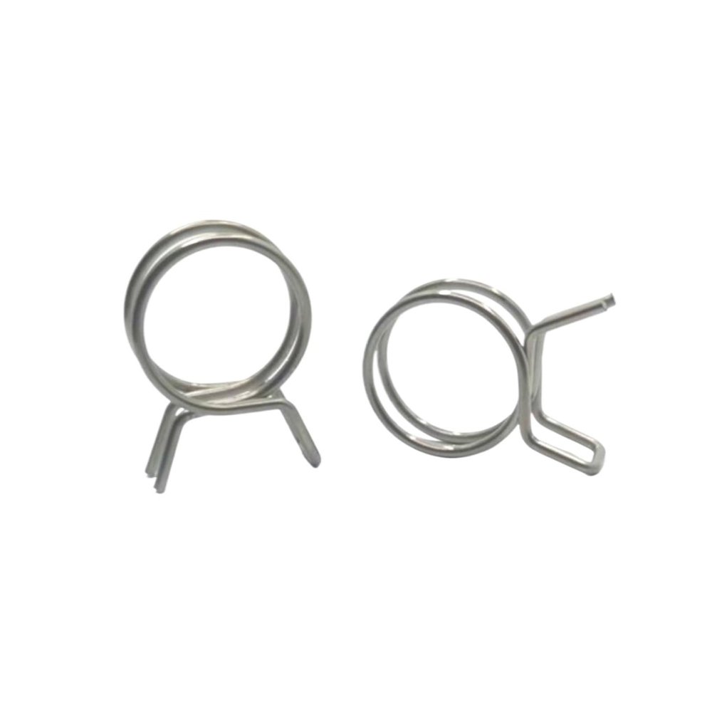 10Pcs 5mm-14mm Hose Clamp Stainless Steel Tube Spring Clips Fuel Line Hose Clamps(6mm)
