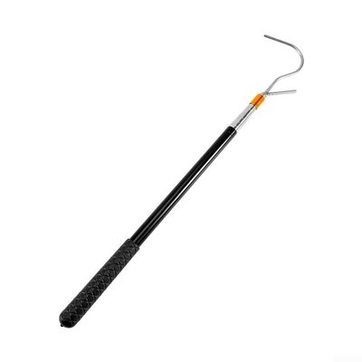 Retractable RV Awning Opener Rod With Hook, Stainless Steel Telescopic Pole 21-63 Inch, 5-Section Lockable Extension Tool For Camper Sun Shade Sail, Non-Slip Handle