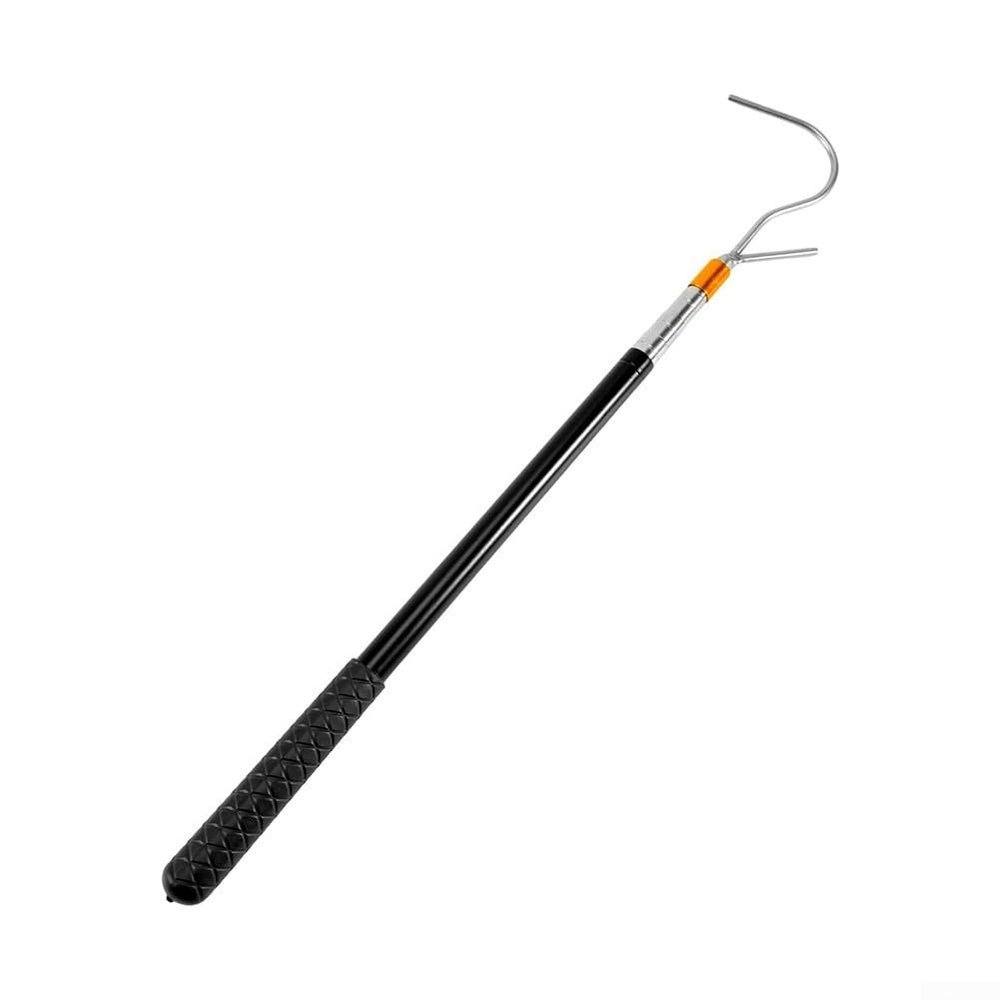 Retractable RV Awning Opener Rod With Hook, Stainless Steel Telescopic Pole 21-63 Inch, 5-Section Lockable Extension Tool For Camper Sun Shade Sail, Non-Slip Handle