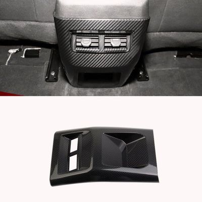 HMKJHYQ Car Accessories Fit for Chevrolet Colorado 2023-2026 Armrest Rear Air Outlet Vent Cover Trim Frame ABS (Carbon Fiber Style) 1PCS
