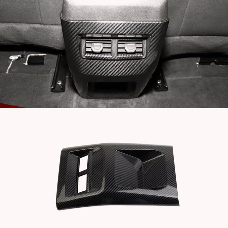HMKJHYQ Car Accessories Fit for Chevrolet Colorado 2023-2026 Armrest Rear Air Outlet Vent Cover Trim Frame ABS (Carbon Fiber Style) 1PCS