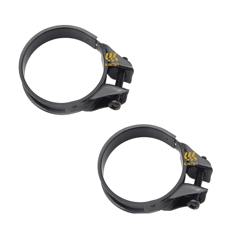 2 Pack Motorcycle 40 mm - 44 mm Carburetor Insulator and Air Box Connecting Tube Clamp Band Black Powersports ATV UTV