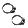 2 Pack Motorcycle 40 mm - 44 mm Carburetor Insulator and Air Box Connecting Tube Clamp Band Black Powersports ATV UTV view 1