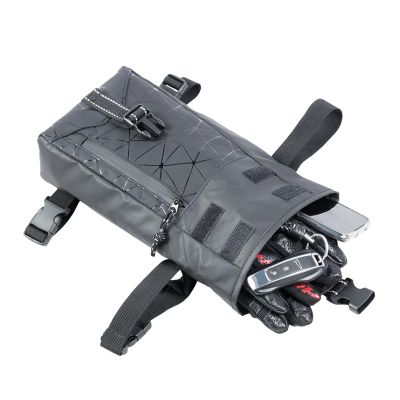 Estink Motorcycle Drop Leg Bag, Coated Oxford Fabric Riding Thigh Bag 2L, Reflective Strip Waterproofing Waist Pack for Motorcycle Riding Fishing Hiking Travel