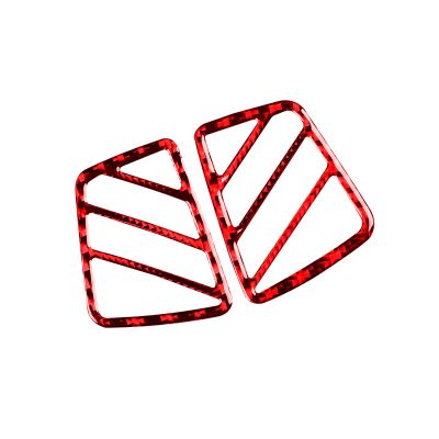 Edinstry Red Carbon Fiber Instrument Air Vent Trim, 2-Piece for Ford Explorer 20112014 Universal LHD/RHD Interior
