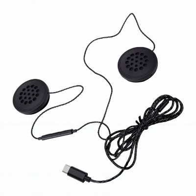 Fabater Motorcycle Helmet Headset, Wired Helmet Speaker with 1.2M Cable, Hands Free, Inline Control and Microphone, Wired Sports Headset Helmets Earphone for Motorcycle Riding