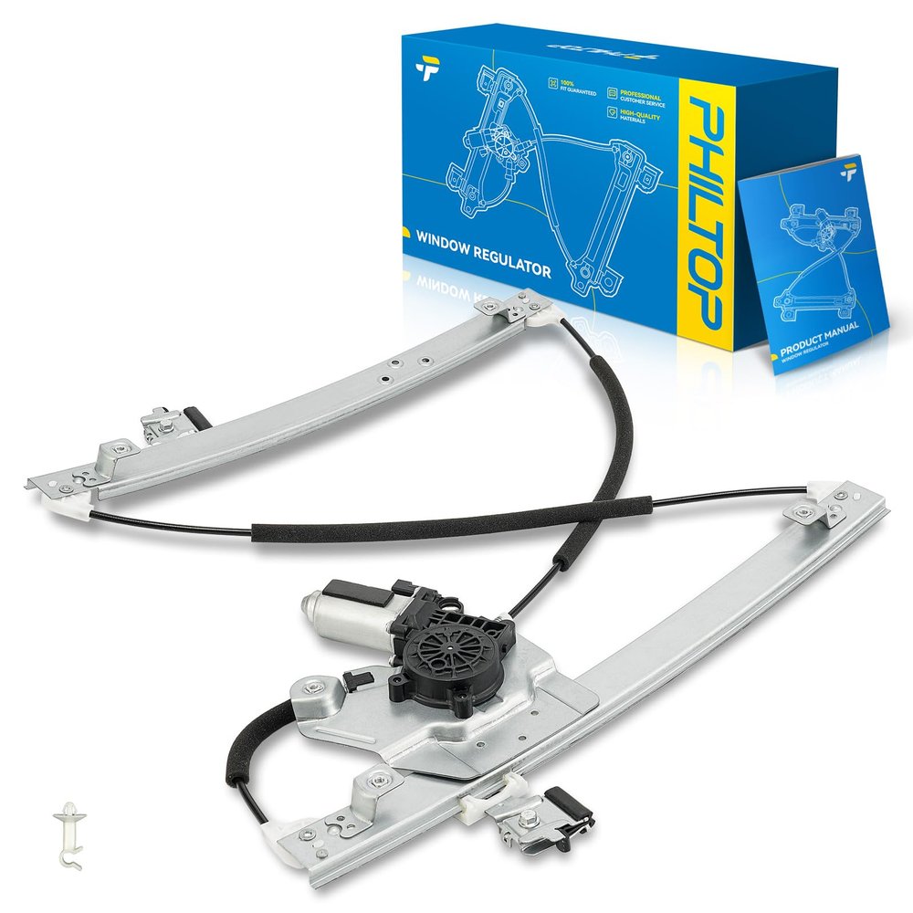 PHILTOP Front Left Power Window Regulator w/Motor Fit for Focus 2000-2007