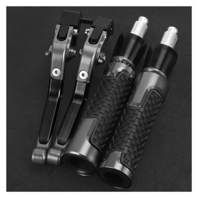 Motorcycle Brake Clutch Levers Handle Handlebar Grip Ends For SUZUKI GSXR1000 GSX-R1000 GSXR GSX-R GSX R1000 2001 2002 2003 2004(Grey)