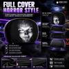 Oeoceden Ghost Face Headrest Covers Scary for Cars Funny Cartoon Cover Halloween Creative Smiling Car Devil Eye Faces Seat Spooky Polyester Design Stretchable Fabric Horrible Set Big Grinning(2PC#F) view 2