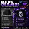 Oeoceden Ghost Face Headrest Covers Scary for Cars Funny Cartoon Cover Halloween Creative Smiling Car Devil Eye Faces Seat Spooky Polyester Design Stretchable Fabric Horrible Set Big Grinning(2PC#F) view 4