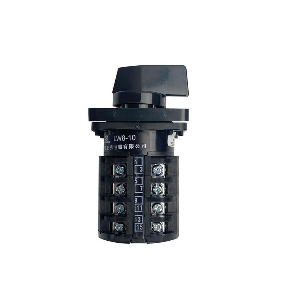 KITYANEXS LW8-10/4 Electrical Changeover Rotary Cam Switch 4 Poles 10A 380V 16 Terminals 3 Positions Sliver Contact 10amp(102)