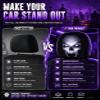 Nosecado Halloween Car Headrest Covers Ghost Face 2 Pack, Cartoon Stretchy Seat Headrest Protector Soft Polyester Fabric with Funny Print for Auto Interior Decoration view 4