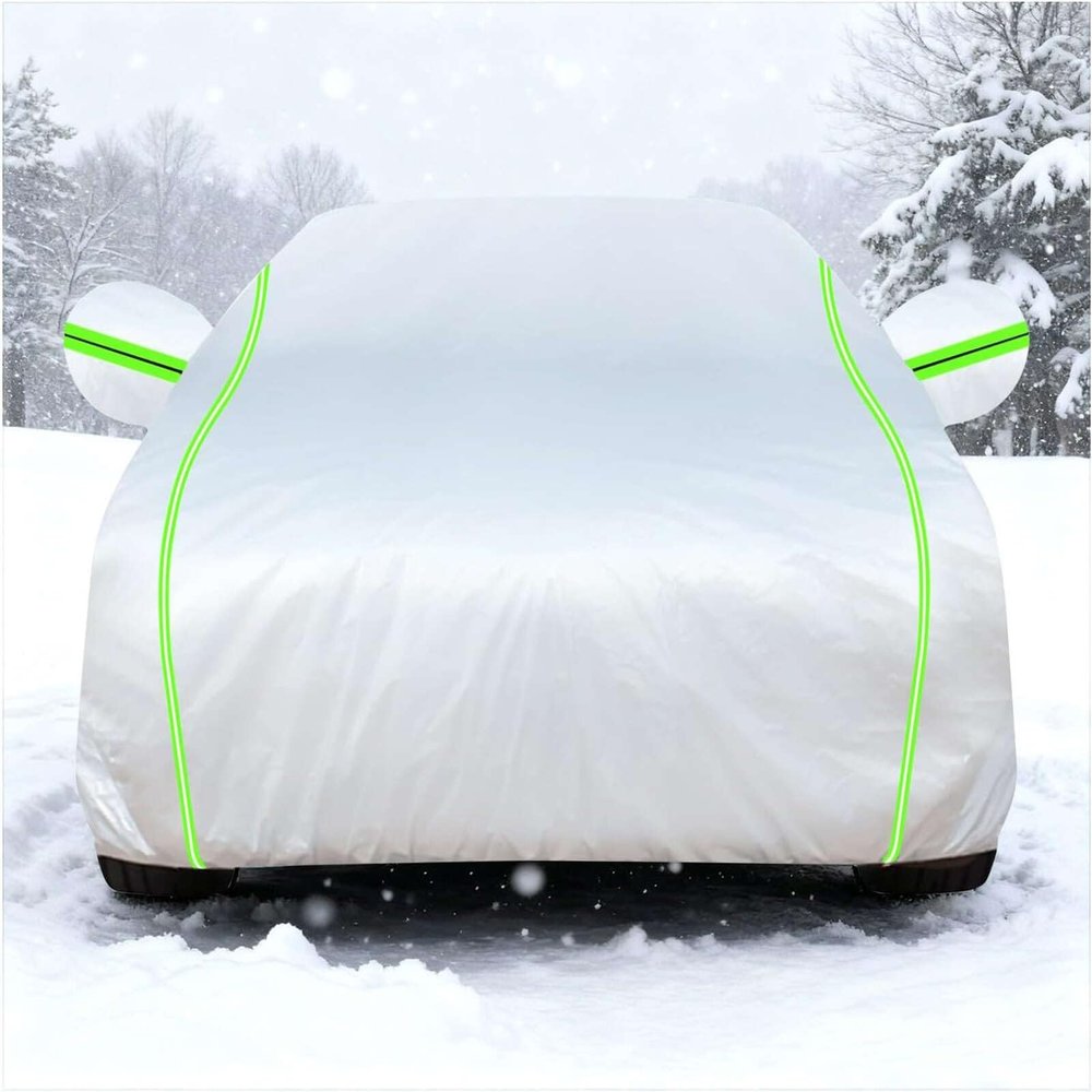 Car Cover Waterproof for Mercedes SL R107 1970-1985, Thicken Hail Protector Full Car Covers with Cotton Lining, Snow Rain UV Resistant for All Seasons