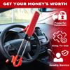 Steering Wheel Lock Twin Bar, for BMW i3 i3 101, Car Steering Wheel Locks, Car Lock Anti-Theft Device Heavy Duty, Universal Fit, 2 Keys,B-Red view 3